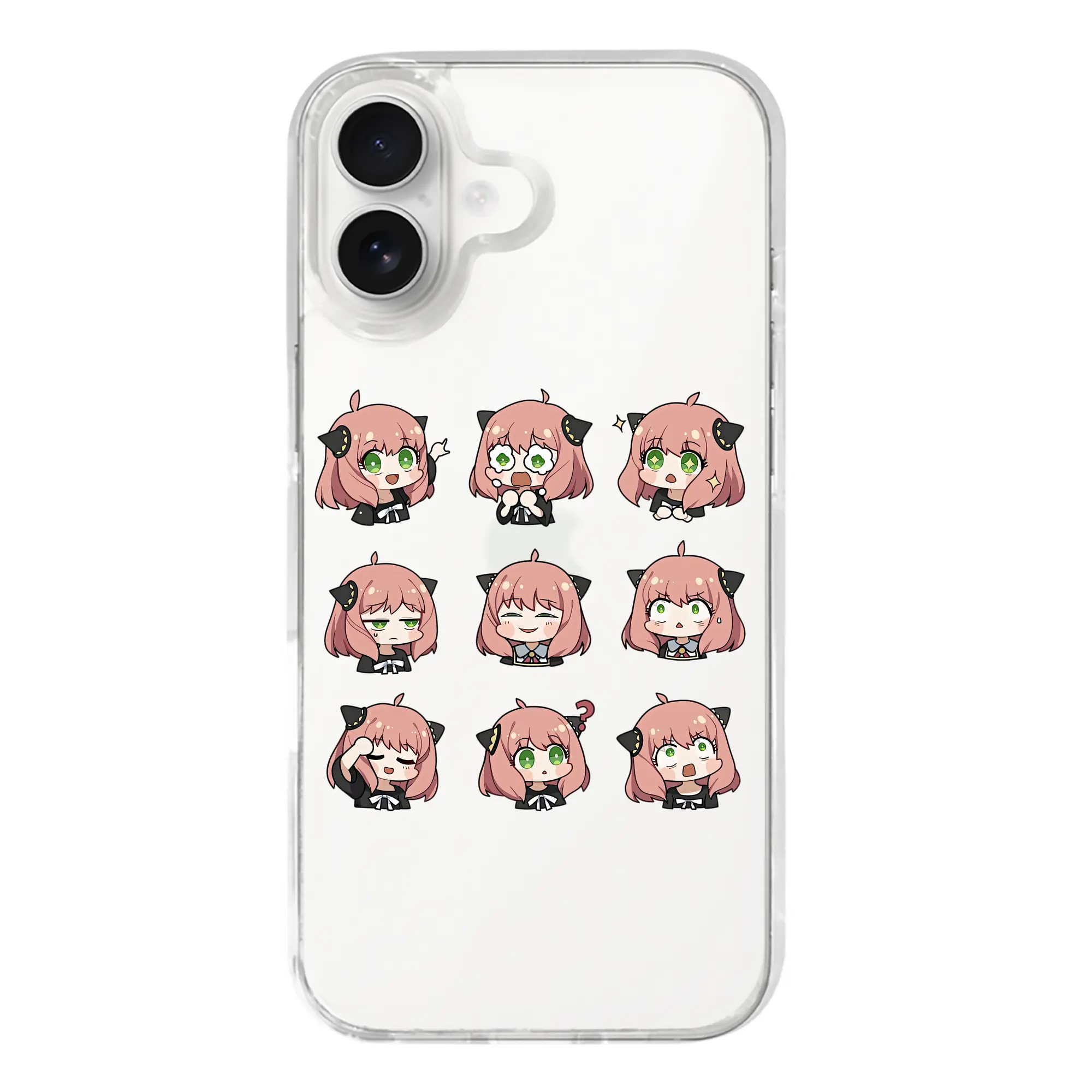 スパイファミリー グッズ,アーニャ・フォージャー（Anya Forger） - iPhone 17シリーズ 透明スマホケース – 薄型・耐衝撃・精密フィット保護カバー